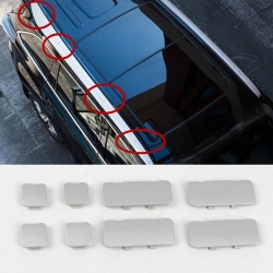 8PCS Silver Style Car Exterior Accessories Roof Rails Rack End Cap Cover Shell Replacement For Toyota Highlander 2014-2019