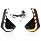 Front Fog Light LED Daytime Running Lights DRL With White & Amber Lighted For Toyota Hilux 2024 2025