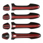 8PCS Car Exterior Door Handle Cover Trim For Toyota Hilux 2016-2025 / Fortuner 2016-2023