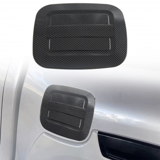 Carbon Style Oil Fuel Tank Cap Overlay Cover Trim For Toyota Hilux 2016-2025