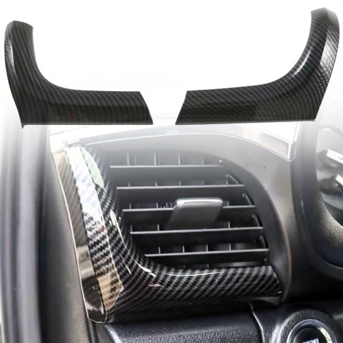 Carbon Style Center Console Side A/C Vent Overlay Cover For Toyota Hilux 2016-2025 Carbon Style Center Console Side A/C Vent Overlay Cover For Toyota Hilux 2016-2025