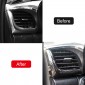 Carbon Style Center Console Side A/C Vent Overlay Cover For Toyota Hilux 2016-2025