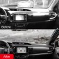 Carbon Style Center Console Dashboard Strip Overlay Cover For Toyota Hilux 2016-2025