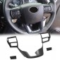 Carbon Style Interior ABS Steering Wheel Decor Cover Trim For Toyota Hilux 2016-2025 / Fortuner 2016-2023