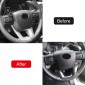 Carbon Style Interior ABS Steering Wheel Decor Cover Trim For Toyota Hilux 2016-2025 / Fortuner 2016-2023