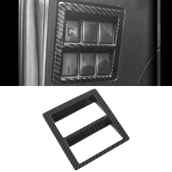 Carbon Style Head Light Switch Button Trim 1PCS For Toyota Hilux 2016-2025 / Fortuner 2016-2023
