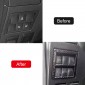 Carbon Style Head Light Switch Button Trim 1PCS For Toyota Hilux 2016-2025 / Fortuner 2016-2023