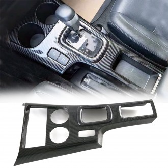 Carbon Style Center Gear Shift Panel Overlay Cover For Toyota Hilux 2016-2025