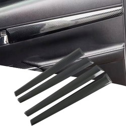 4PCS Carbon Style Interior Side Door Decorative Stripe Cover For Toyota Hilux 2016-2025