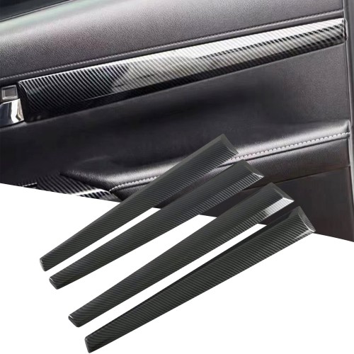 4PCS Carbon Style Interior Side Door Decorative Stripe Cover For Toyota Hilux 2016-2025 4PCS Carbon Style Interior Side Door Decorative Stripe Cover For Toyota Hilux 2016-2025