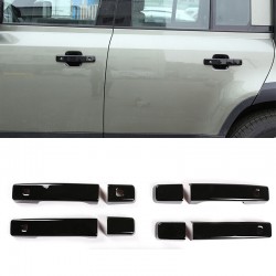 ABS Glossy Black Style Exterior Door Grab Handle Cover Trim For Land Rover Defender 90/110 2020-2023