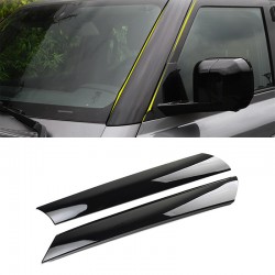 Glossy Black Style Windshield A Pillar Cover Trim For Land Rover Defender 2020-2023