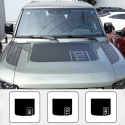 Matte Black Car Engine Hood Emblem Decal Stickers Cover For Land Rover Defender 90/110/130 2020 2021 2022 2023