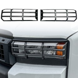 2PCS Front Fog Lamp Head Light Overlays Cover Trim For Toyota Land Cruiser Prado J250 LC250 2024 2025