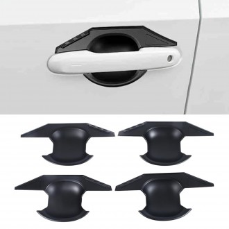 Matte Black Side Door Handle Bowl Overlay Cover Trim For Toyota Land Cruiser Prado J250 LC250 2024 2025