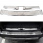 Only Fit For Hybrid!!!2PCS Stainless Steel Outer&Inner Rear Bumper Guard Sill Plate Protector For Toyota Land Cruiser Prado J250 LC250 2024 2025