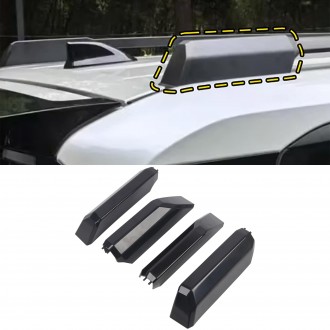 4PCS Black Style Roof Rack Rail End Cover Shell Replacement For Toyota Land Cruiser Prado J250 LC250 2024 2025