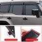 6PCS Black Style Window Visors Vents Rain Sun Deflector Guard For Toyota Land Cruiser Prado J250 LC250 2024 2025