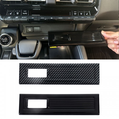 Car Console Cigarette Lighter Panel Decorative Cover Trim For Toyota Land Cruiser Prado J250 LC250 2024 2025 Left-Hand Drive