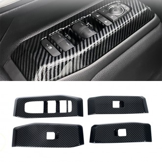 4PCS Inner Door Armrest Window Lift Cover Trim For Toyota Land Cruiser Prado LC250 2024 2025 Left-Hand Drive