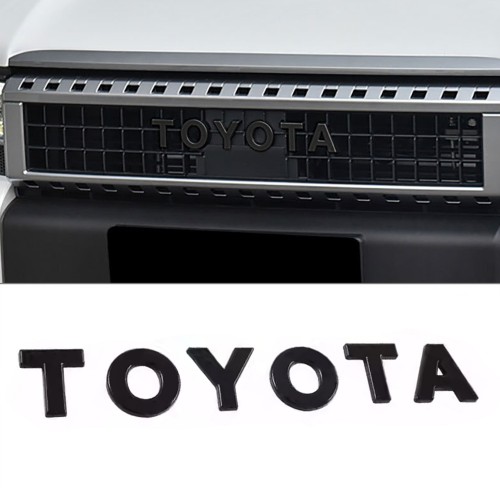 Piano Black Front Bumper Grille TOYOTA Emblem Logo Nameplate For Toyota Land Cruiser Prado J250 LC250 2024 2025