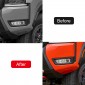 2PCS Carbon Style Front Fog Light Lamp Overlay Cover Trim For Nissan Frontier 2022-2025