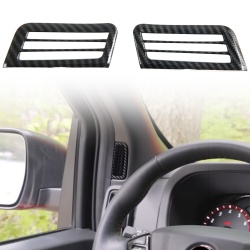 2PCS Carbon Style Upper A/C Vent Overlay Cover Trim For Nissan Frontier 2022-2025