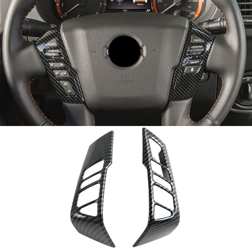 Carbon Style Interior ABS Steering Wheel Decor Cover Trim For Nissan Frontier 2022-2025 Carbon Style Interior ABS Steering Wheel Decor Cover Trim For Nissan Frontier 2022-2025