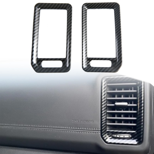 2PCS Carbon Style Side A/C Vent Overlay Cover Trim For Nissan Frontier 2022-2024 2PCS Carbon Style Side A/C Vent Overlay Cover Trim For Nissan Frontier 2022-2024