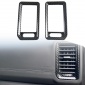 2PCS Carbon Style Side A/C Vent Overlay Cover Trim For Nissan Frontier 2022-2024