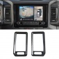 2PCS Carbon Style Center Console A/C Vent Overlay Cover Trim For Nissan Frontier 2022-2024 Left-Hand Drive