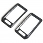 2PCS Carbon Style Center Console A/C Vent Overlay Cover Trim For Nissan Frontier 2022-2024 Left-Hand Drive