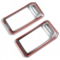 2PCS Carbon Style Center Console A/C Vent Overlay Cover Trim For Nissan Frontier 2022-2024 Left-Hand Drive