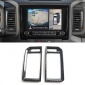 2PCS Carbon Style Center Console A/C Vent Overlay Cover Trim For Nissan Frontier 2022-2024