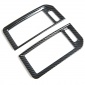 2PCS Carbon Style Center Console A/C Vent Overlay Cover Trim For Nissan Frontier 2022-2024