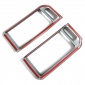 2PCS Carbon Style Center Console A/C Vent Overlay Cover Trim For Nissan Frontier 2022-2024