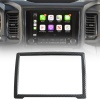 Carbon Style Interior Console Navigation Cover Trim For Nissan Frontier 2022-2024
