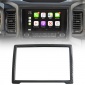Carbon Style Interior Console Navigation Cover Trim For Nissan Frontier 2022-2024