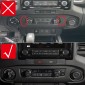 Carbon Style Center Console A/C Vent Trim Cover For Nissan Frontier 2022-2025