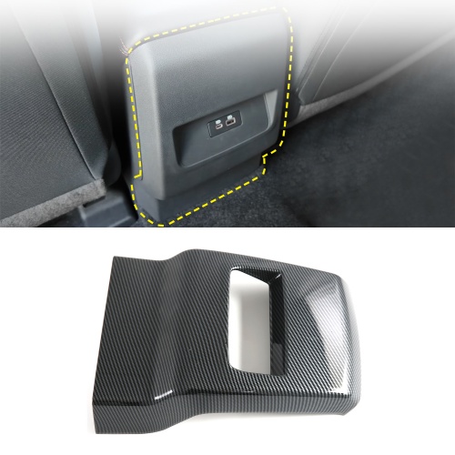 Carbon Style Interior Rear Armrest A/C Air Outlet Vent Cover Trim For Nissan Frontier 2022-2024 Carbon Style Interior Rear Armrest A/C Air Outlet Vent Cover Trim For Nissan Frontier 2022-2024