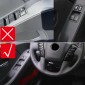 4PCS Carbon Style Inner Door Armrest Window Lift Cover Trim For Nissan Frontier 2022-2025 Left-Hand Drive