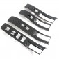 4PCS Carbon Style Inner Door Armrest Window Lift Cover Trim For Nissan Frontier 2022-2025 Left-Hand Drive