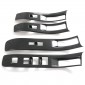 4PCS Carbon Style Inner Door Armrest Window Lift Cover Trim For Nissan Frontier 2022-2025 Left-Hand Drive