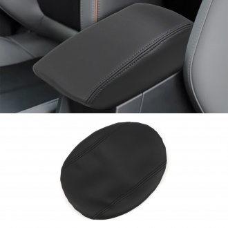 Black Style Center Console Armrest Leather Case Cover For Subaru Forester 2025 2026