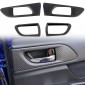 Real Carbon Inner Door Handle Bowl Frame Trim 4PCS For Subaru WRX STi 2014-2021