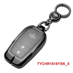 High Quality Car Key Holder Cover Case Shell Chain For Toyota RAV4 2019 2020 2021 2022 2023 2024 2025 / Highlander 2020-2023