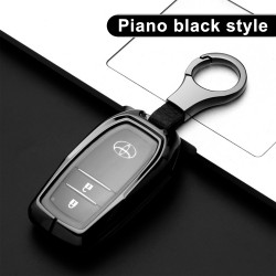 High Quality Car Key Holder Cover Case Shell Chain For Toyota RAV4 2019 2020 2021 2022 2023 2024 2025 / Highlander 2020-2023