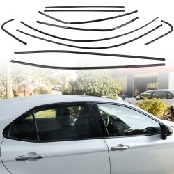 10PCS Window Sills With Center Pillar Post Molding Trim Overlays Cover Trim For Toyota Camry 2018-2024