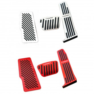 3PCS Aluminum Fuel Gas Brake Footrest Pedal Replacement For Toyota Camry 9TH 2024 2025