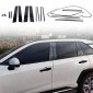 24PCS Stainless Steel Window Middle Pillar Post Molding Frame Overlays Cover Trim Toyota RAV4 2019-2025